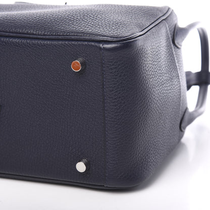 Hermes Taurillon Clemence Lindy 26 Bleu Nuit 9 of 10