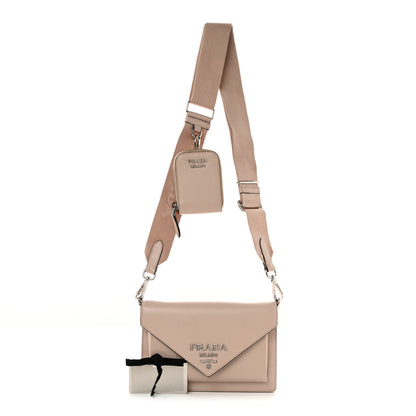 Prada Saffiano City Calfskin Mini Envelope Bag Water Lily 1 of 10