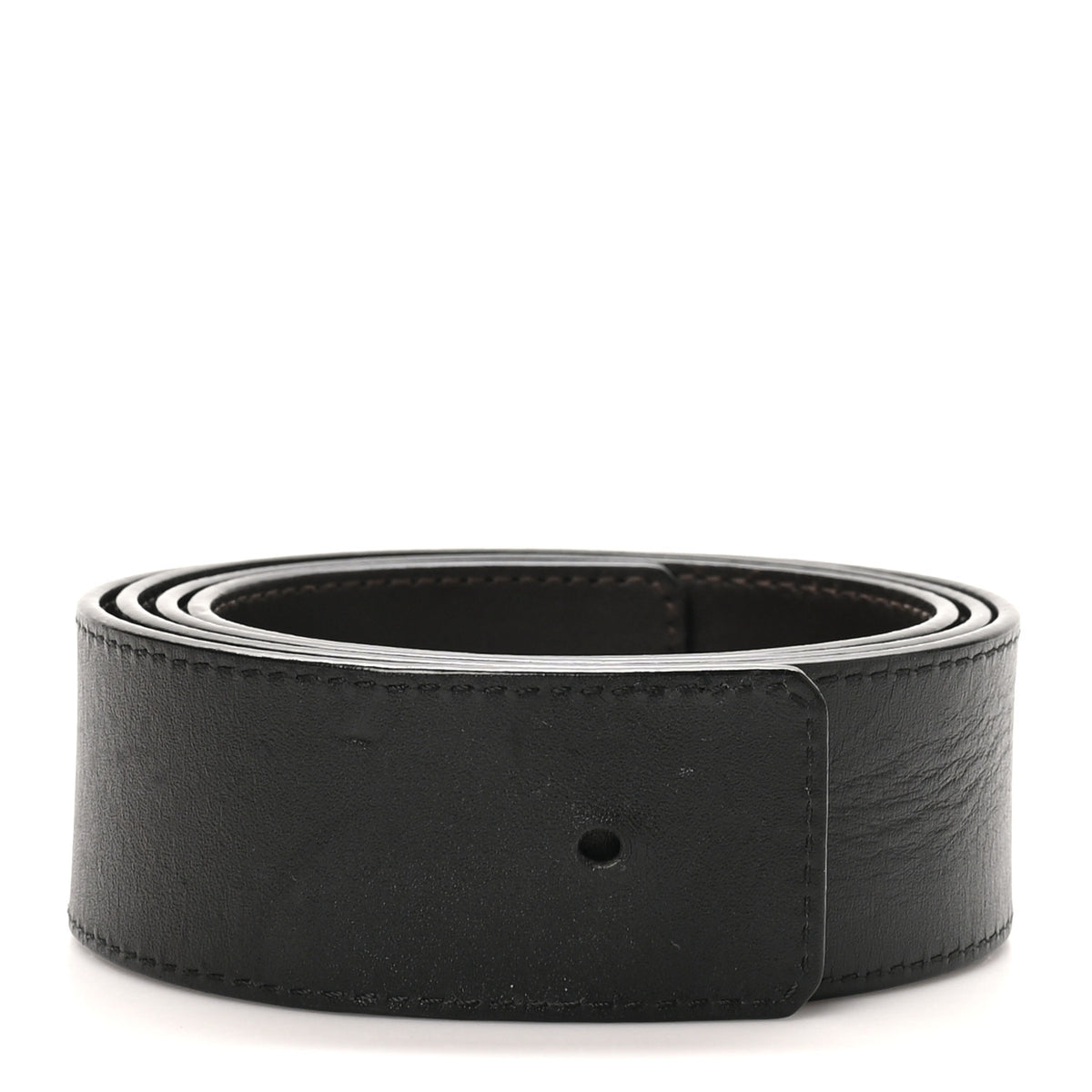 Calfskin 40mm LV Initiales Reversible Belt 100 40 Black Dark Brown