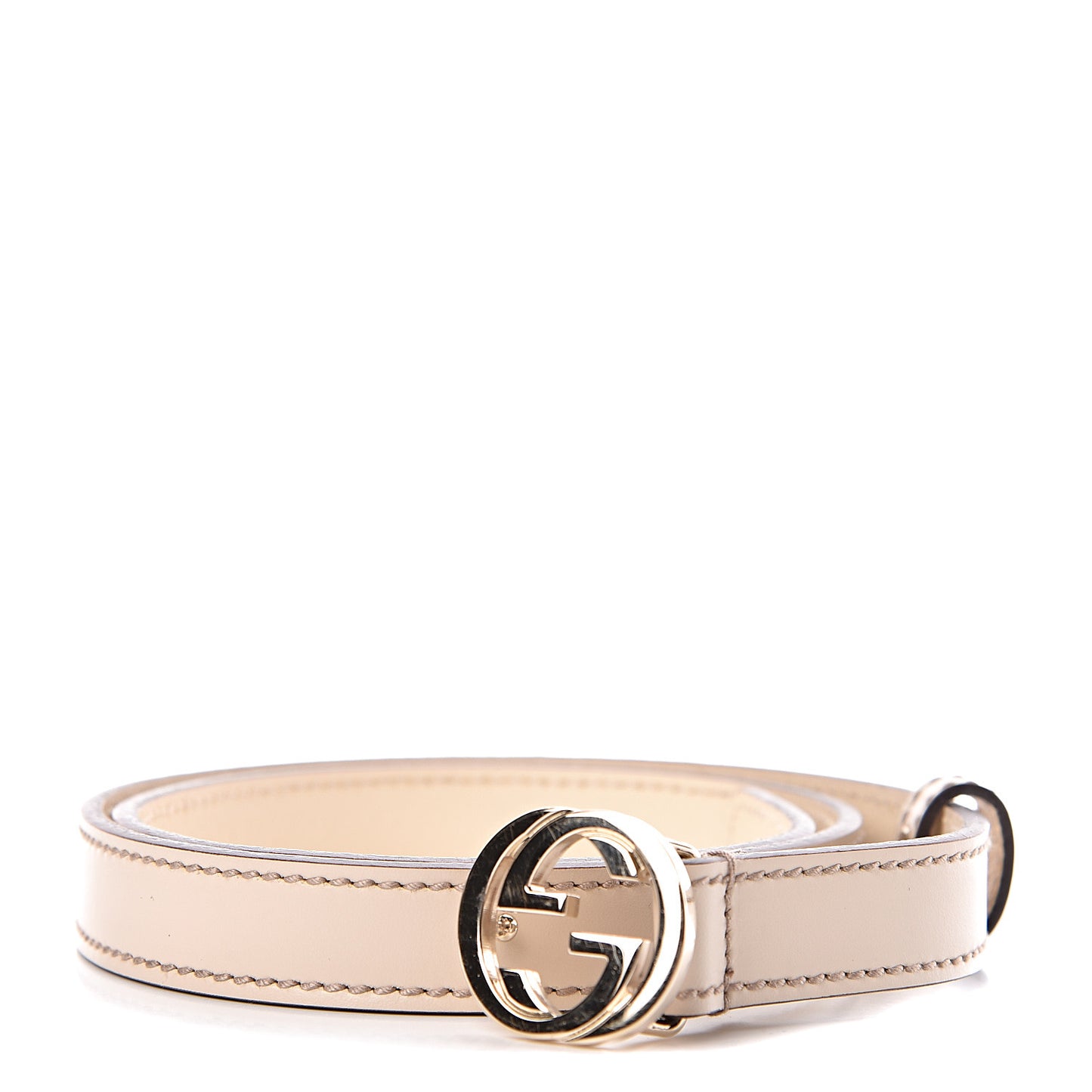 Calfskin Interlocking G 20mm Belt 75 30 Off White