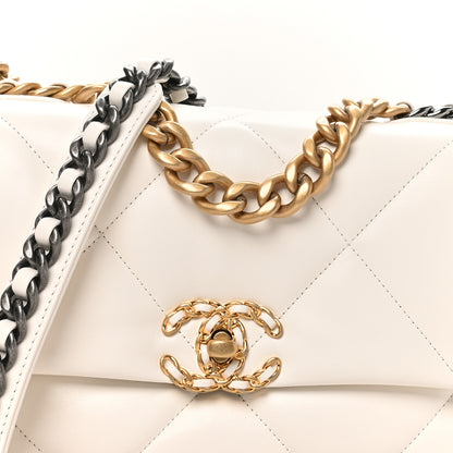 Chanel Lambskin Quilted Medium Chanel 19 Flap White 7 of 10