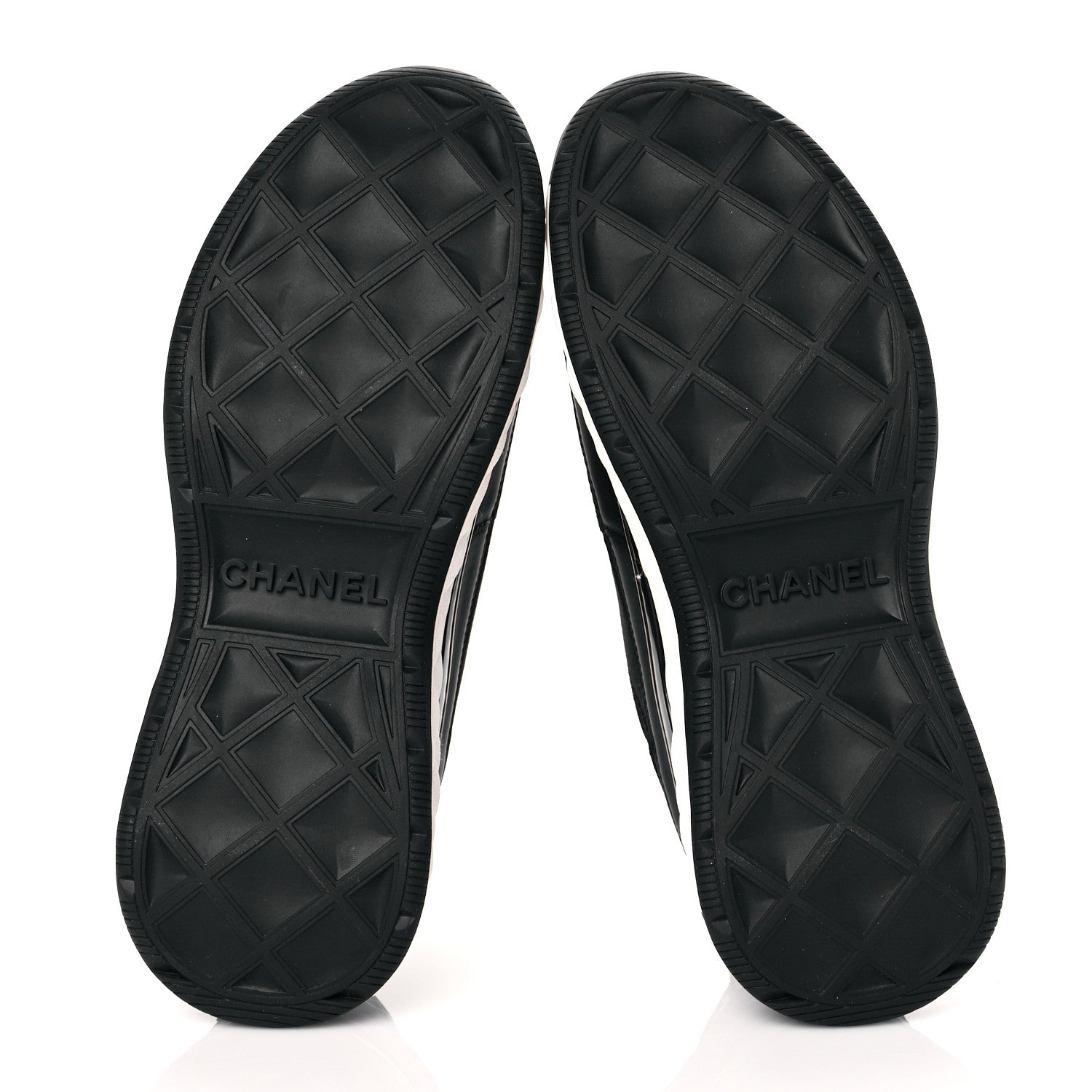 Chanel Velvet Calfskin Mixed Fibers CC Sneakers 36 Black 6 of 9