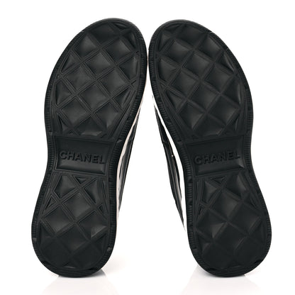 Chanel Velvet Calfskin Mixed Fibers CC Sneakers 36 Black 6 of 9