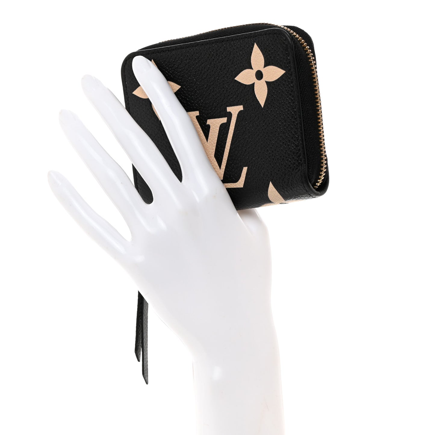 Empreinte Monogram Giant Zippy Coin Purse Black Beige