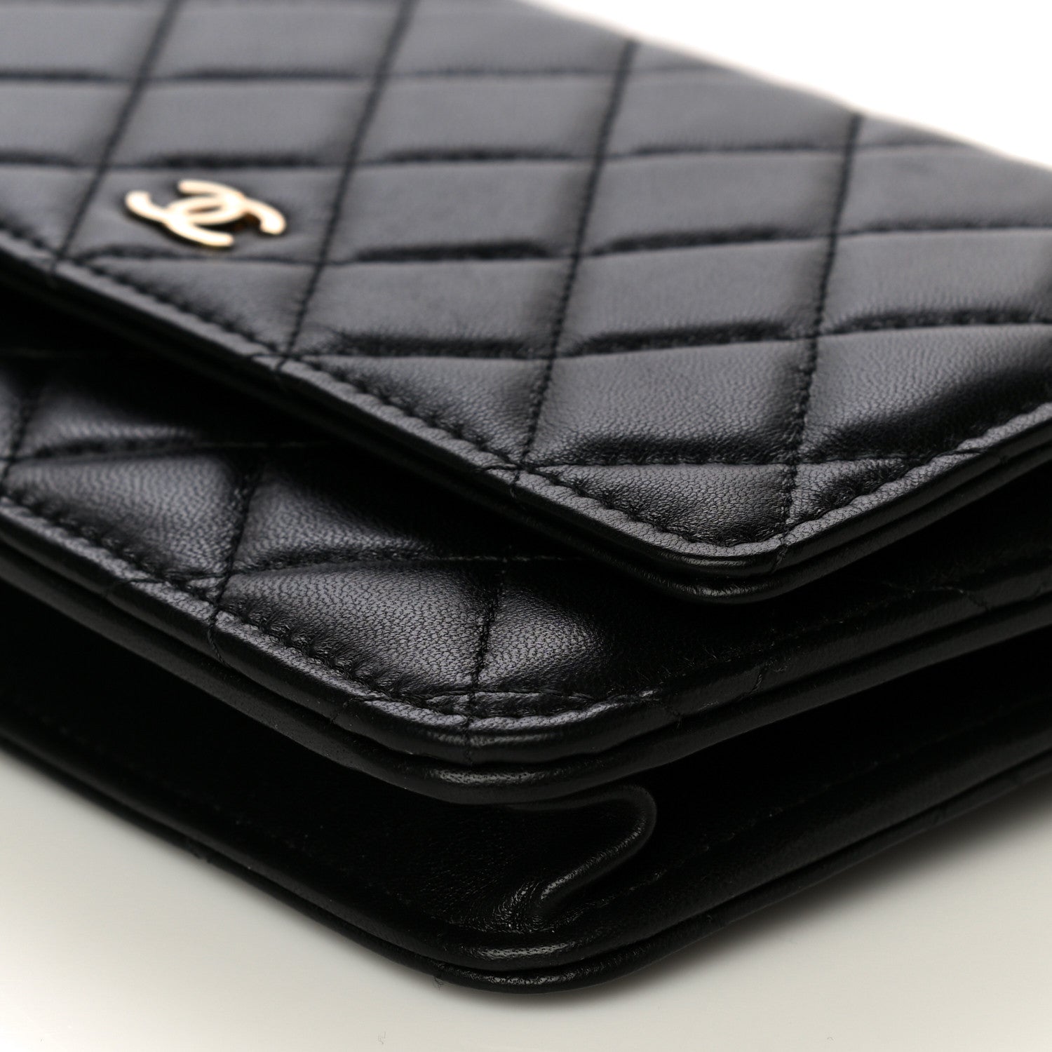 Chanel Lambskin Quilted Wallet On Chain WOC Black 9 of 9