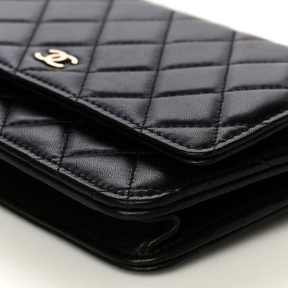 Chanel Lambskin Quilted Wallet On Chain WOC Black 9 of 9
