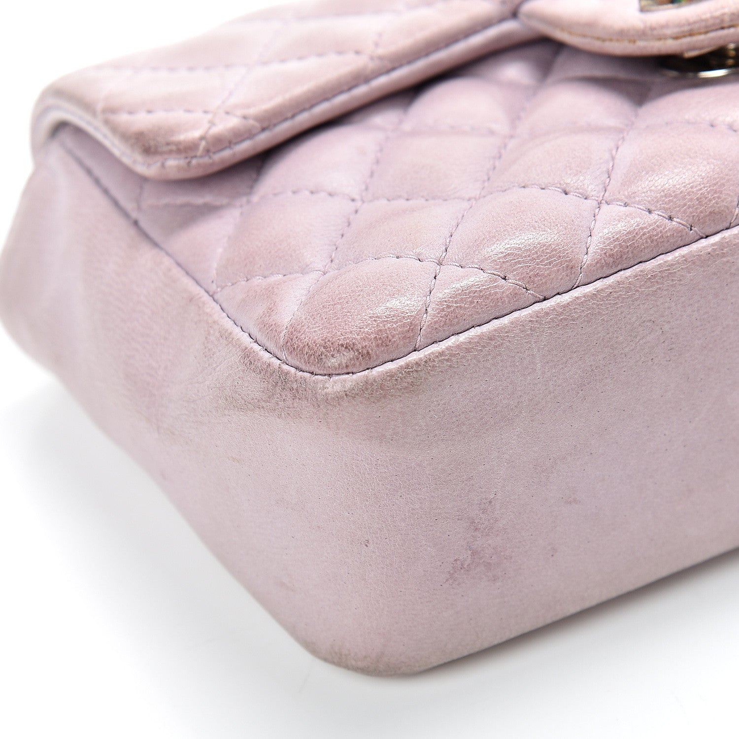 Chanel Lambskin Quilted Mini Valentine Flap Lilac 14 of 22