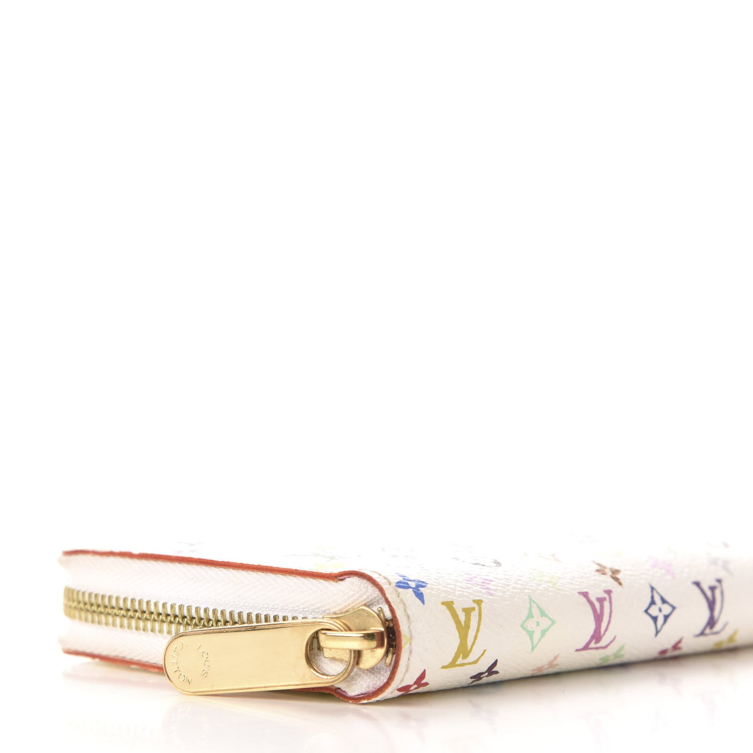 Louis Vuitton Monogram Multicolor Zippy Wallet White Litchi 6 of 9