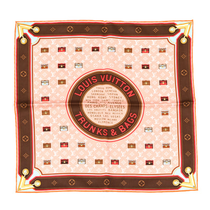Louis Vuitton Silk Monogram Minimalle Square Scarf Brown 1 of 4
