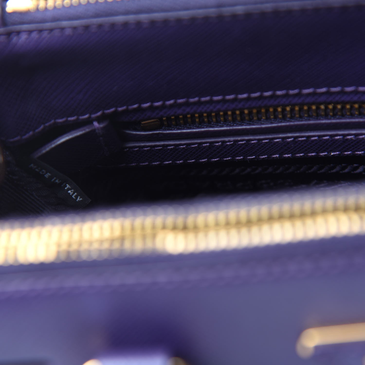 Prada Saffiano Lux Mini Galleria Double Zip Tote Uva 9 of 11