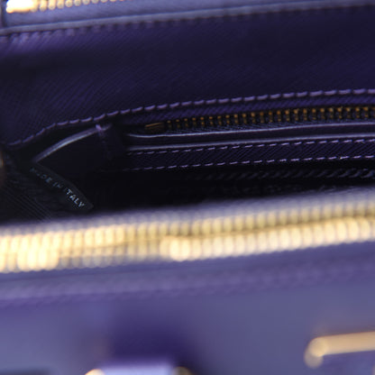 Prada Saffiano Lux Mini Galleria Double Zip Tote Uva 9 of 11