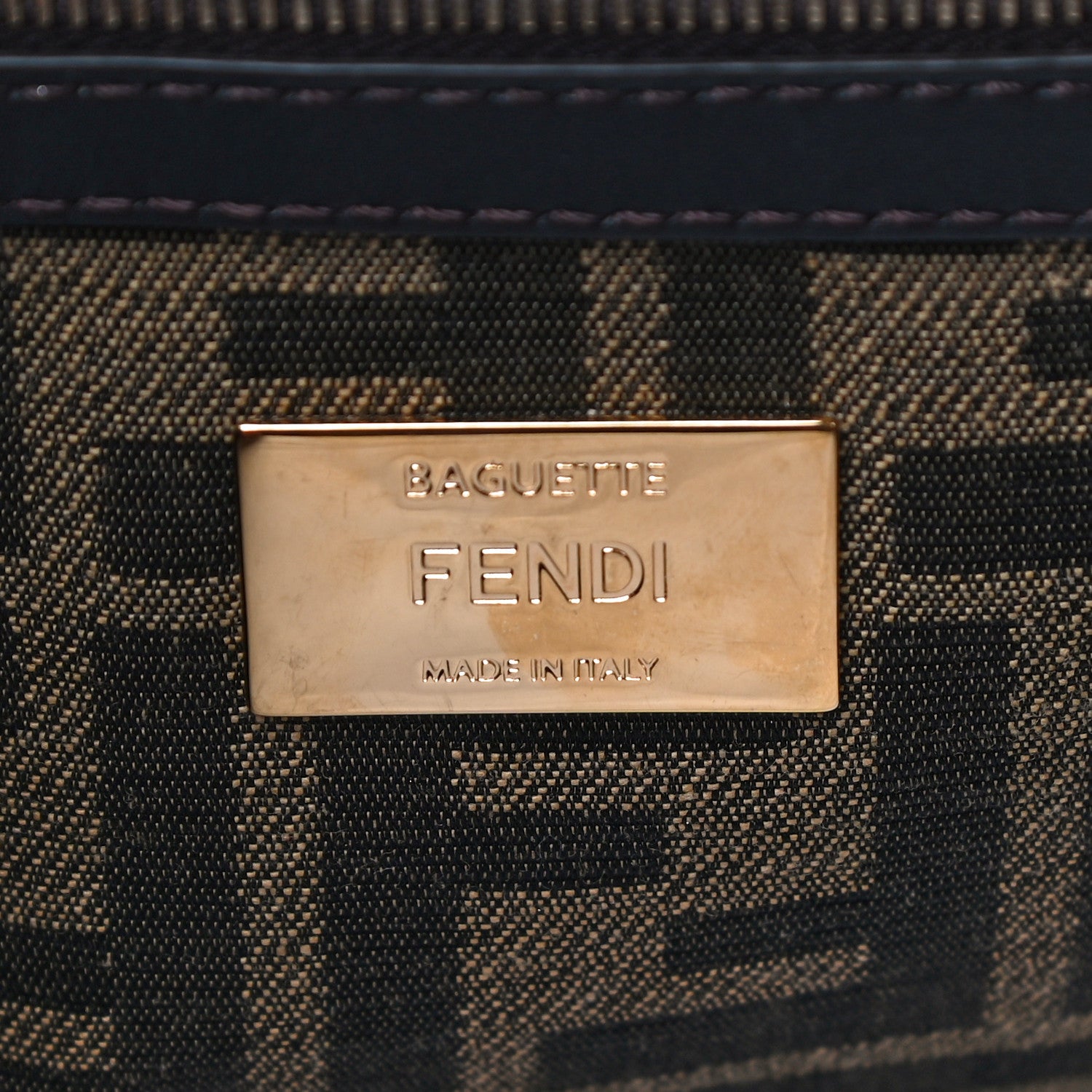 Fendi Fabric Jacquard FF 1974 Baguette Tobacco Moro Fuxia Fluo 6 of 10