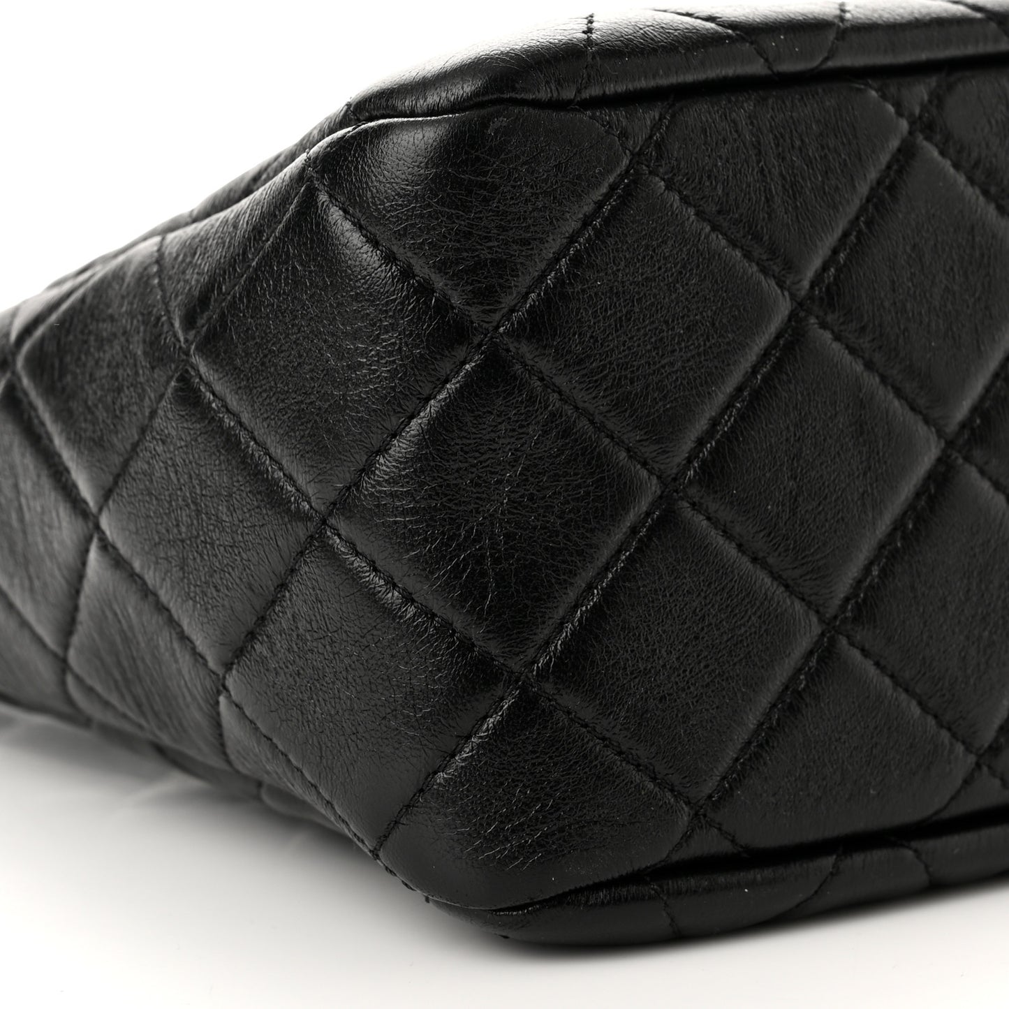 Lambskin Quilted Hobo Black