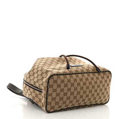 Gucci Monogram Dollar Calfskin O Drawstring Backpack Beige Ebony Testa di Moro Dark Chocolate 4 of 16