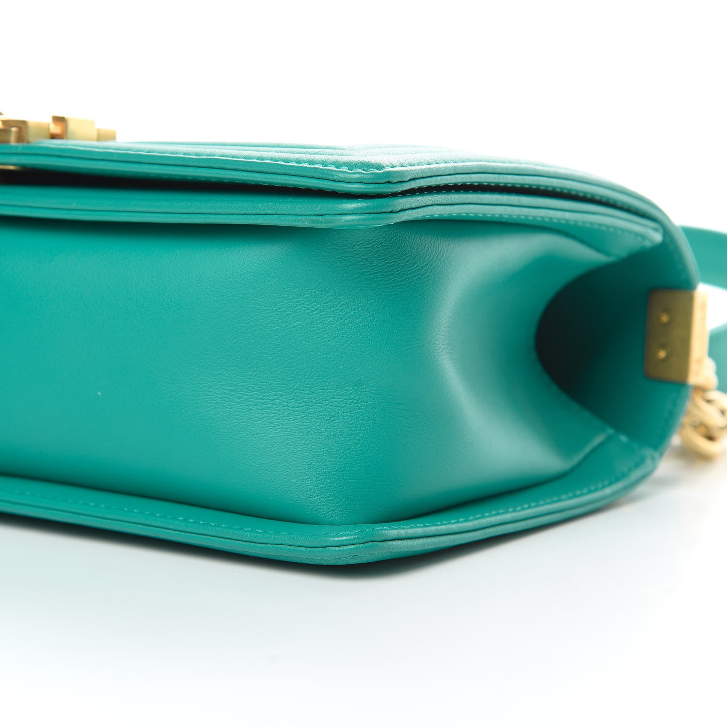 Chanel Calfskin Quilted Medium Boy Flap Turquoise 10 of 12