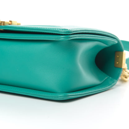 Chanel Calfskin Quilted Medium Boy Flap Turquoise 10 of 12