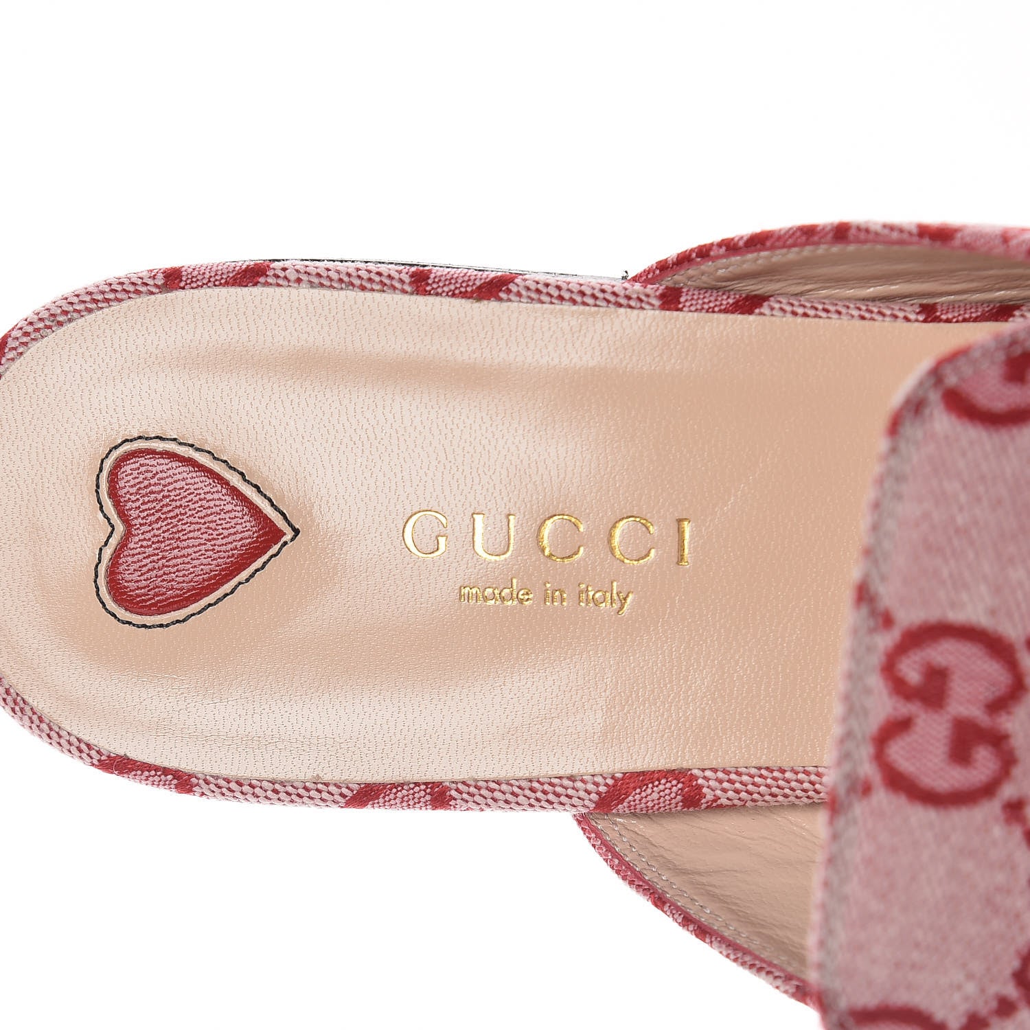 Gucci Canvas GG Monogram Horsebit Womens Princetown Slippers 39 Gardenia Hibiscus Red 7 of 9