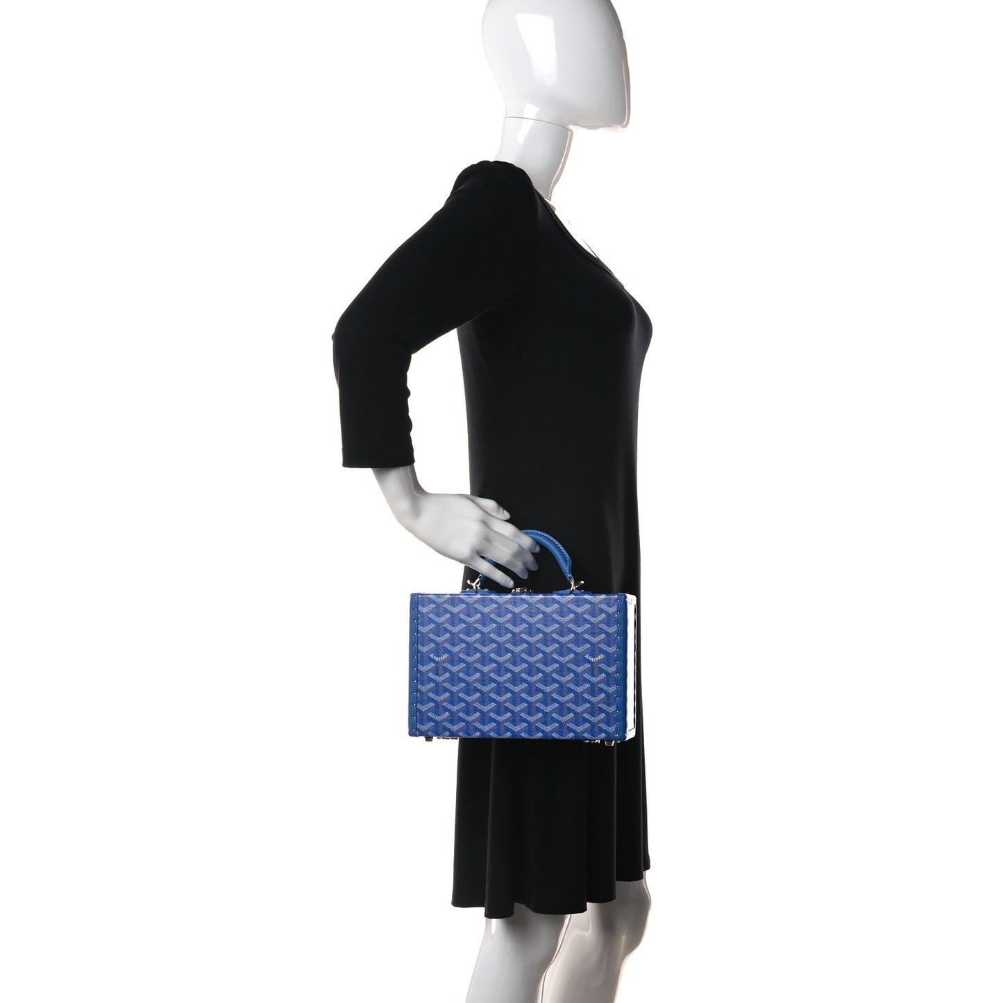 Goyardine Grand Hotel Trunk Sky Blue