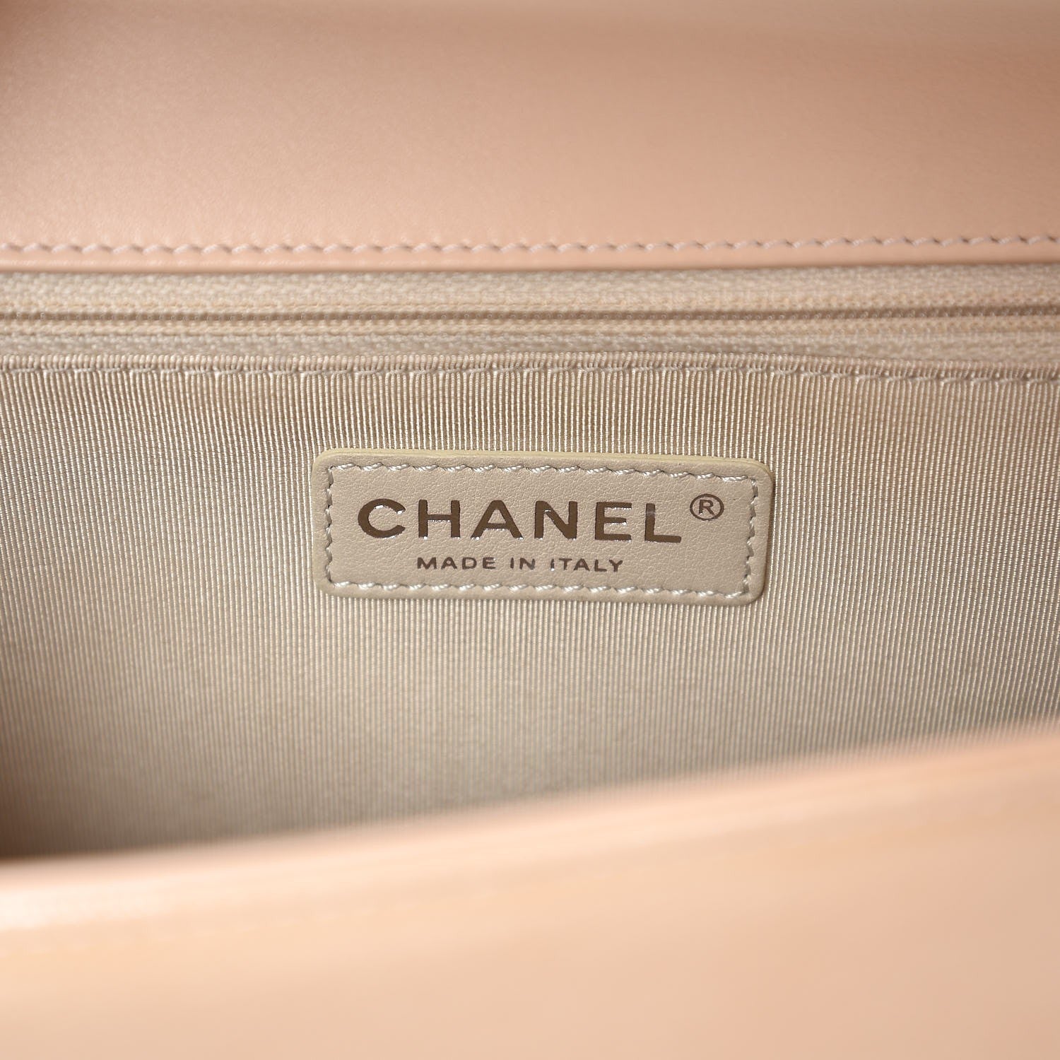 Chanel Patent Goatskin Quilted New Medium Boy Flap Beige Clair 6 of 10