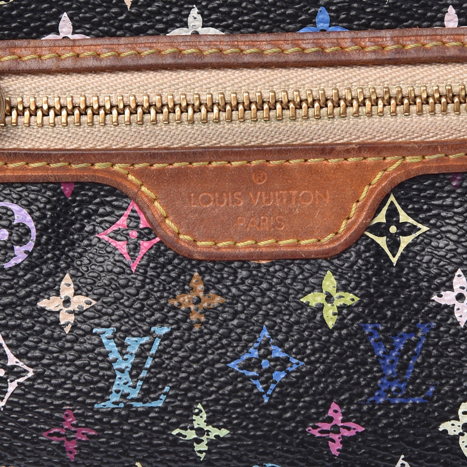 Louis Vuitton Monogram Multicolor Pochette Plate MM Black 6 of 8