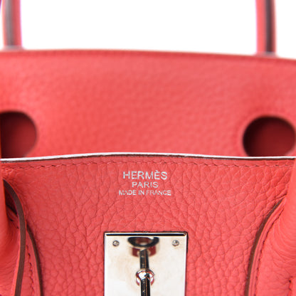 Hermes Taurillon Clemence Birkin 30 Bougainvillea 12 of 14