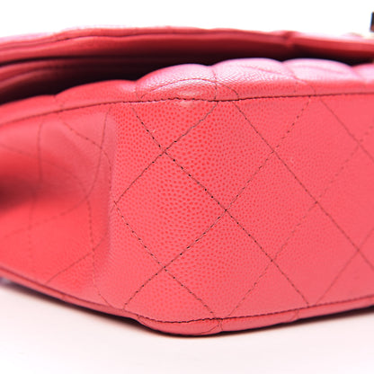 Chanel Caviar Quilted Medium Double Flap Dark Pink 8 of 10