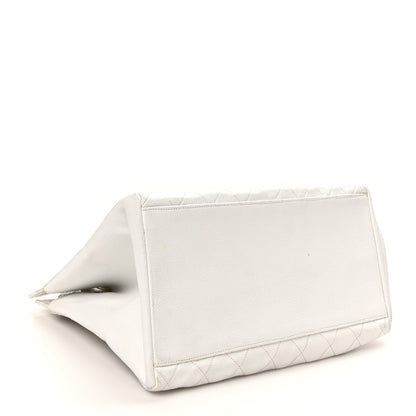 Chanel Caviar Quilted Timeless CC Shopping Tote White 4 of 12