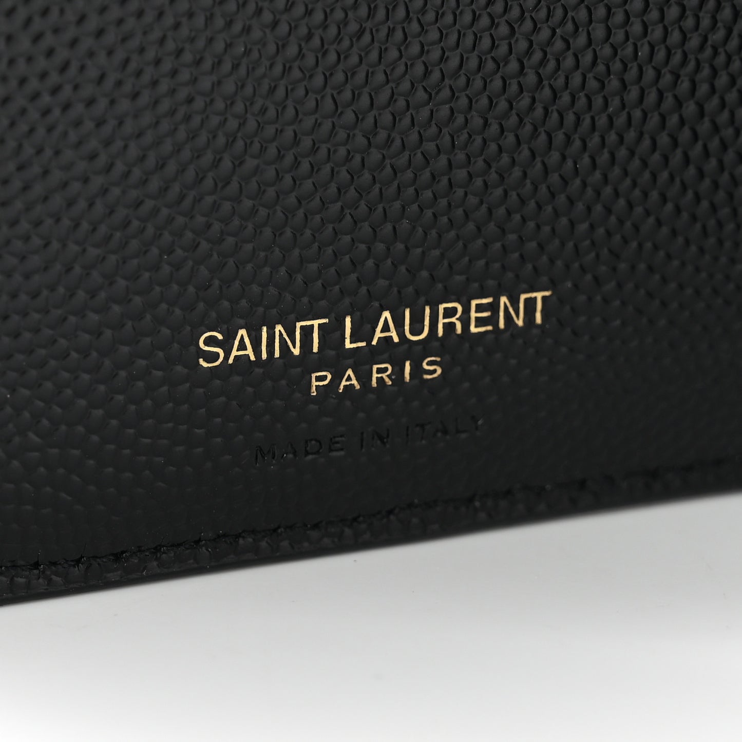 Grain De Poudre Matelasse Chevron Monogram Zipped Two-Part Wallet Black