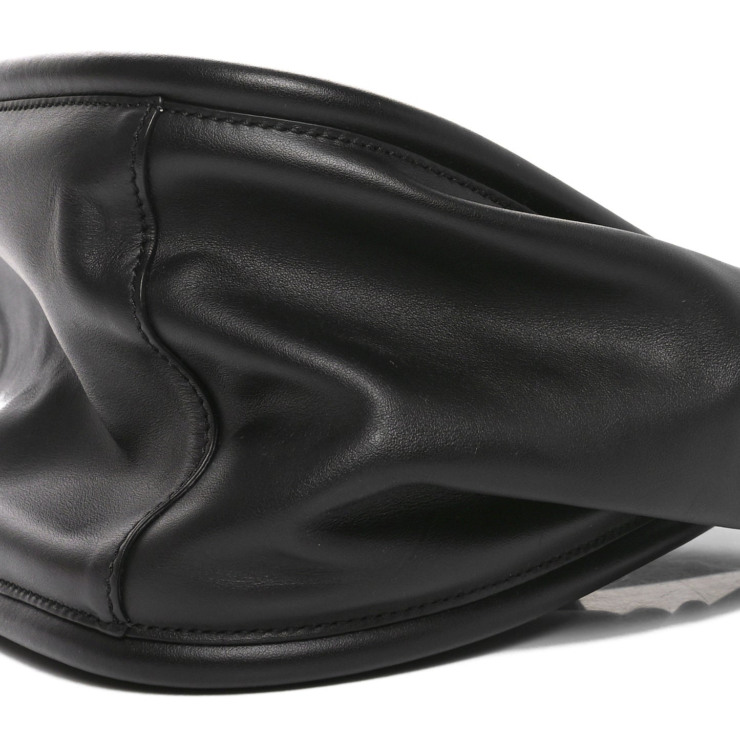 Calfskin Small Ruched Tote Black