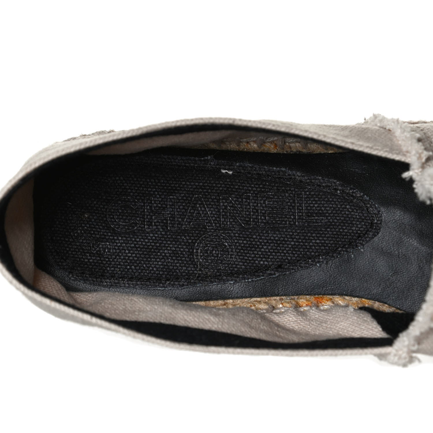 Chanel Canvas CC Espadrilles 39 Beige Clair Black 10 of 11