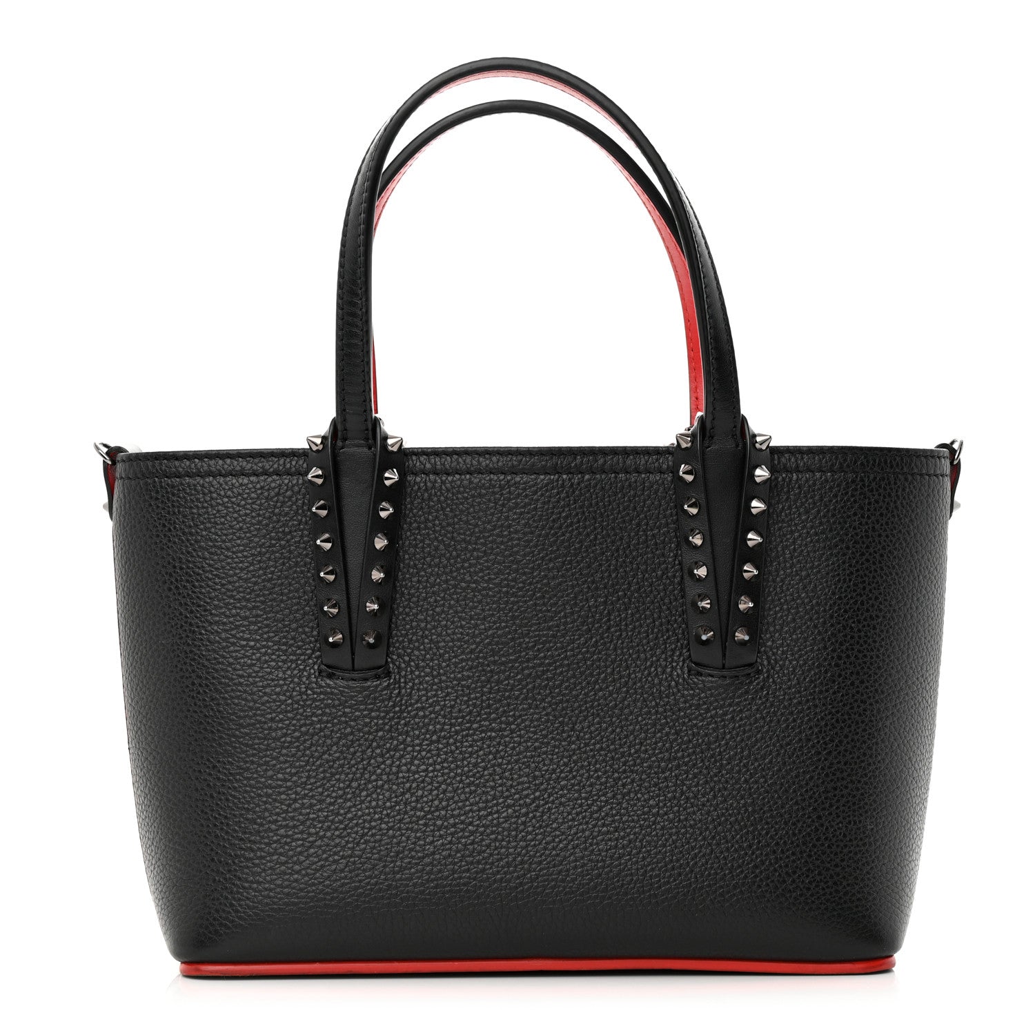 Christian Louboutin Calfskin Spikes Mini East West Cabata Tote Black 1 of 14