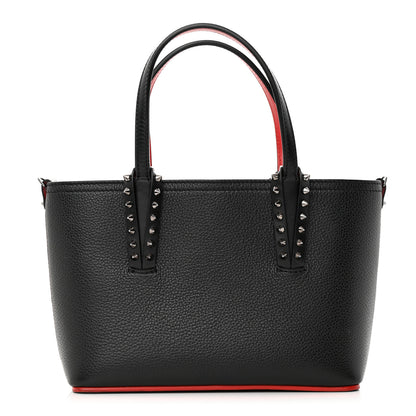 Christian Louboutin Calfskin Spikes Mini East West Cabata Tote Black 1 of 14
