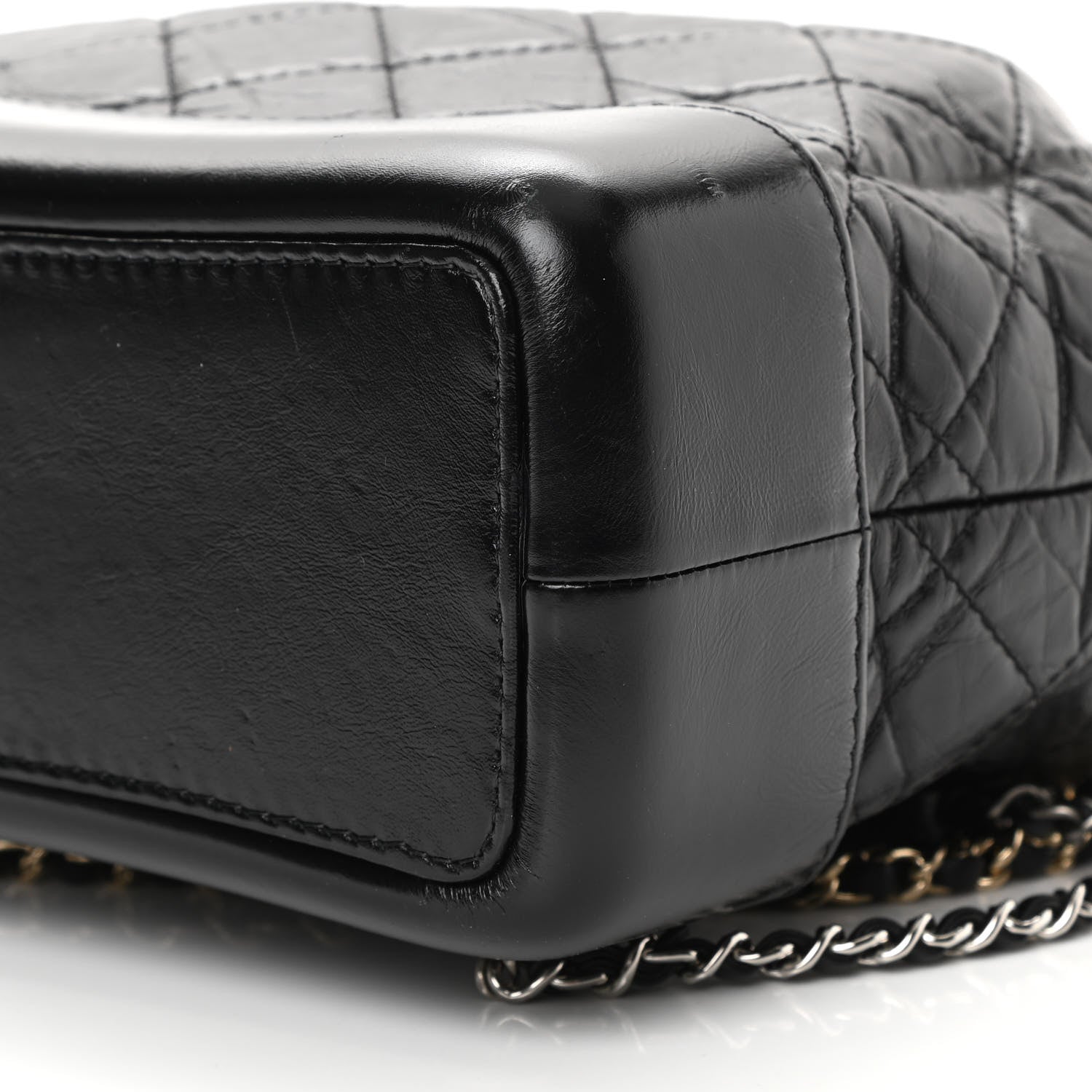 Chanel Aged Calfskin Quilted Small Gabrielle Backpack Black 10 of 12