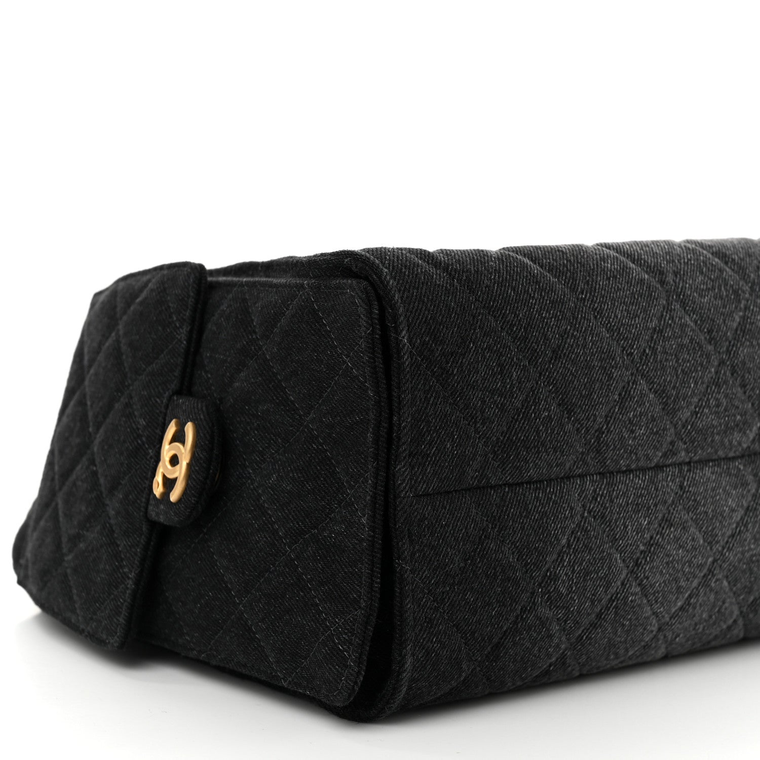 Chanel Washed Denim Quilted Small Chanel 25 Handbag Black 9 of 10