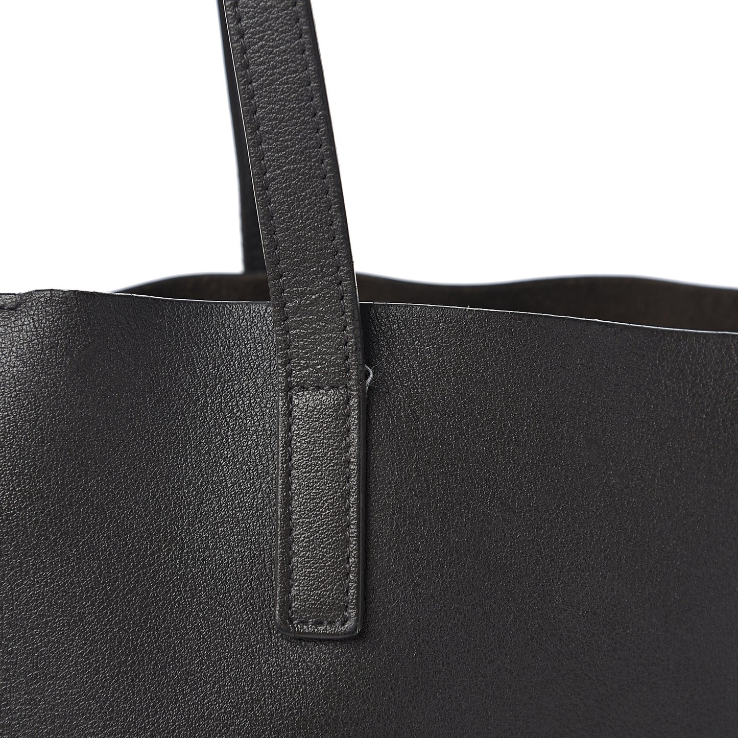 Calfskin Large Shopping Tote Dark Grey