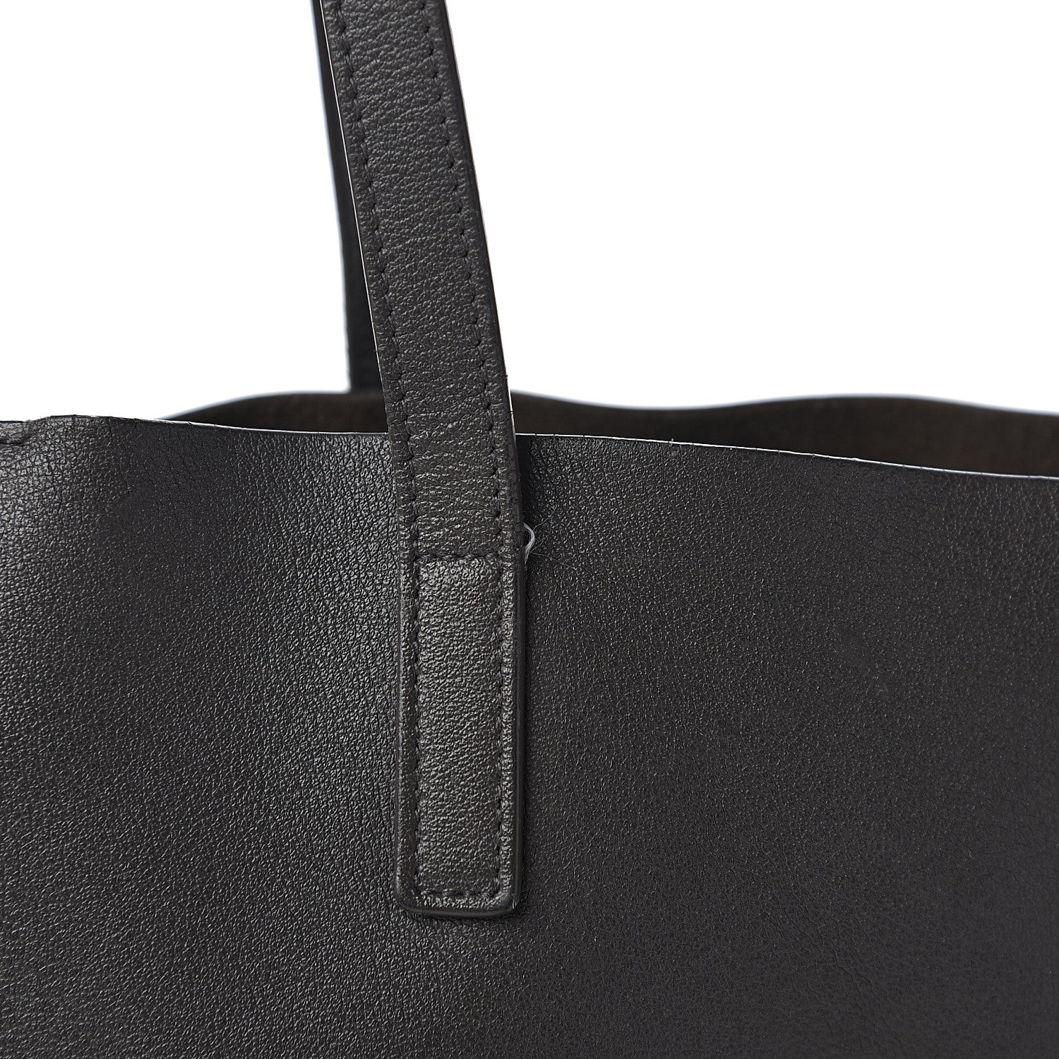 Saint Laurent Calfskin Large Shopping Tote Dark Grey 13 of 18