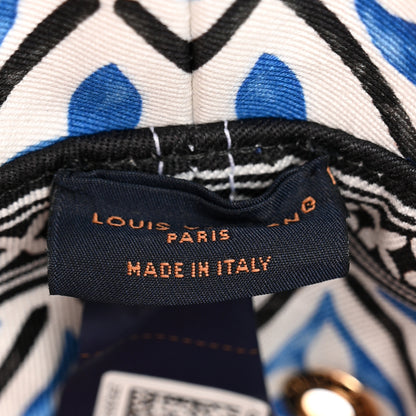 Louis Vuitton Cotton Monogram Flower Tile Reversible Bucket Hat Blue 13 of 14