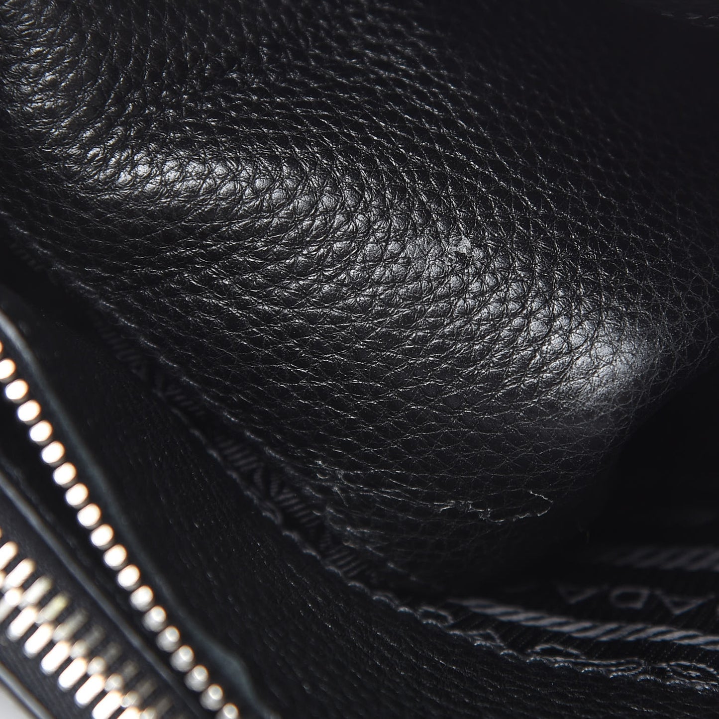 Vitello Phenix Double Zip Crossbody Bag Black