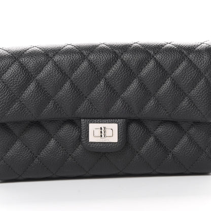 Chanel Grained Calfskin Quilted 2.55 Reissue Flap Belt Bag Clutch Black 8 of 10
