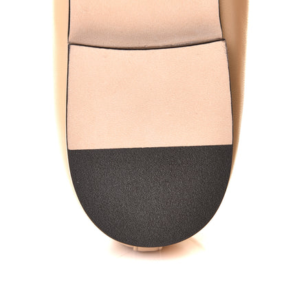 Chanel Lambskin Cap Toe CC Ballerina Flats 40 Beige Black 9 of 10