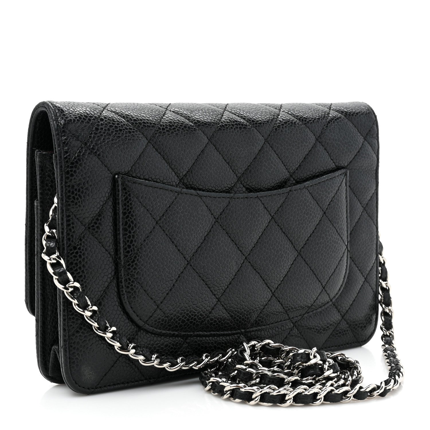 Chanel Caviar Quilted Wallet on Chain WOC Black 3 of 17