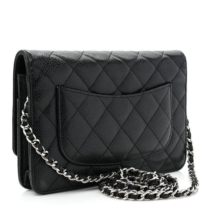 Chanel Caviar Quilted Wallet on Chain WOC Black 3 of 17