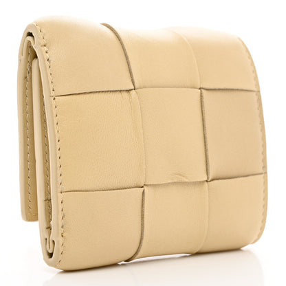 Bottega Veneta Nappa Calfskin Maxi Intrecciato Cassette Tri-Fold Wallet Porridge 3 of 10