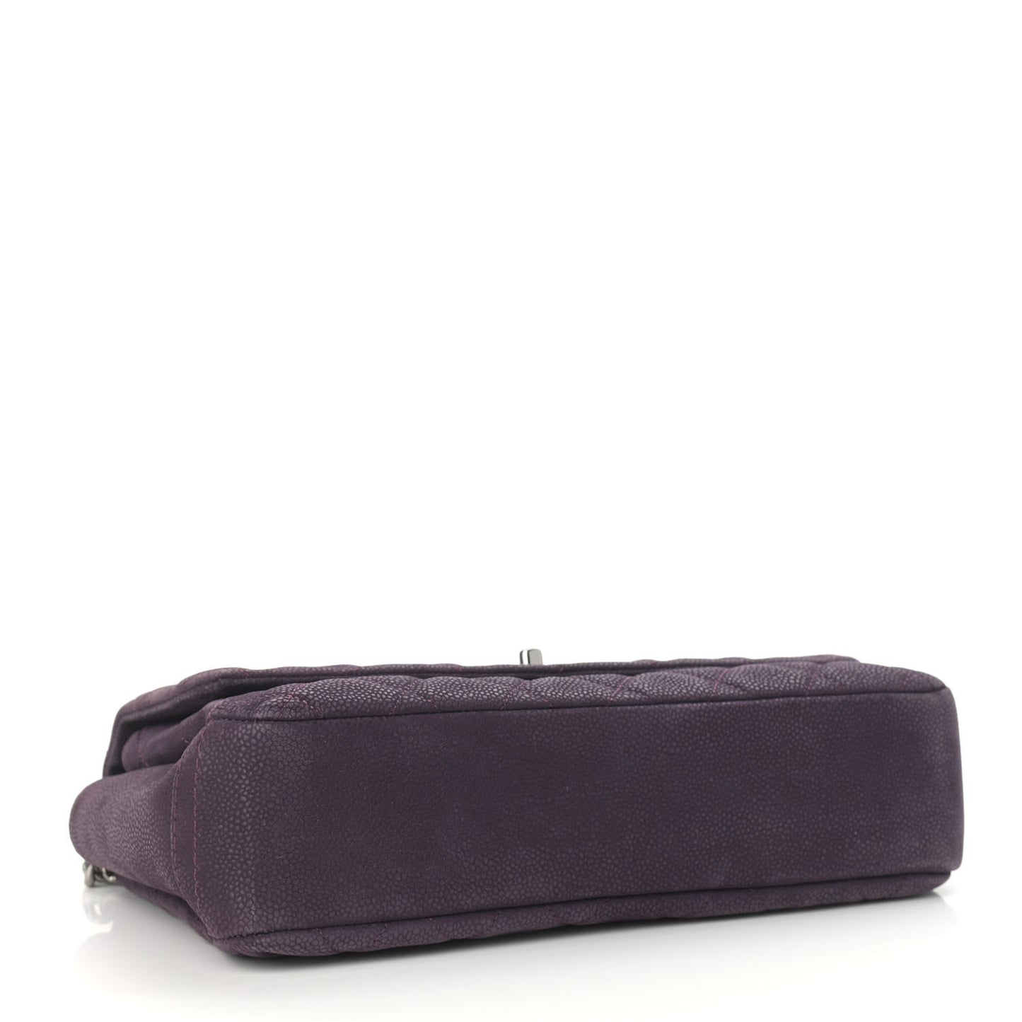 Iridescent Caviar Quilted Medium Lady Pearly Flap Plum