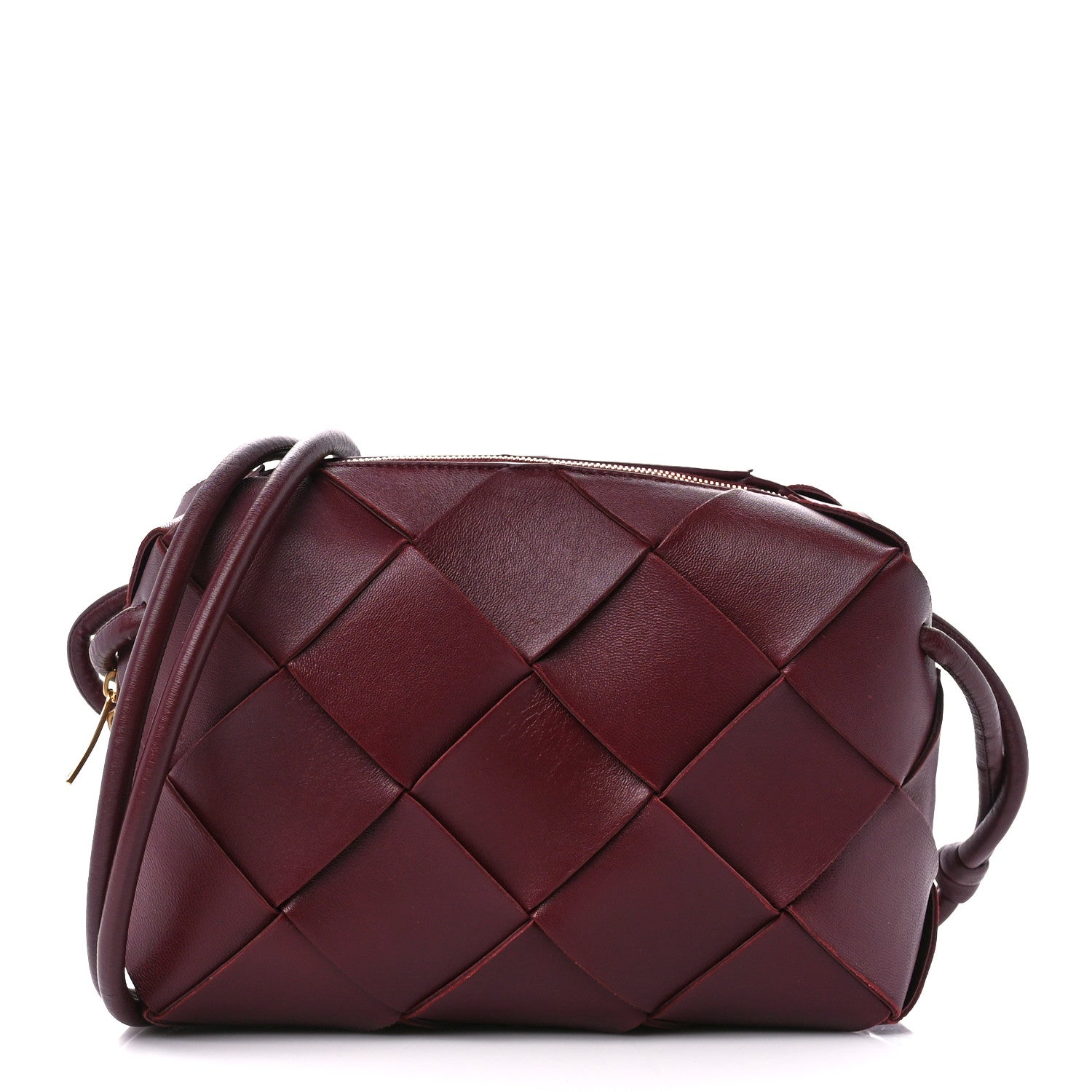Bottega Veneta Lambskin Maxi Intrecciato Small Cassette Camera Bag Barolo 1 of 9
