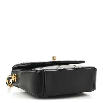 Chanel Lambskin Quilted Mini Side Note Flap Black 4 of 11