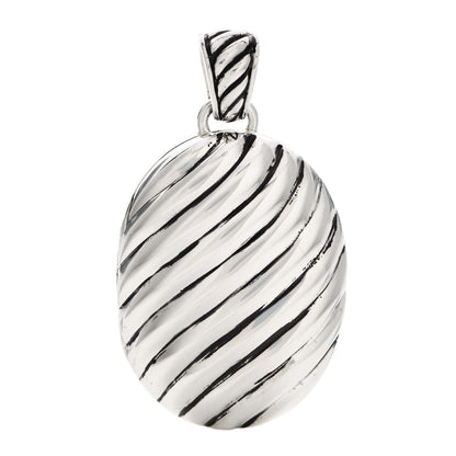 David Yurman Sterling Silver Oval Cable Locket 1 of 5