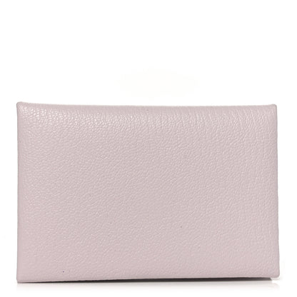 Hermes Chevre Mysore Calvi Card Case Mauve Pale 1 of 8