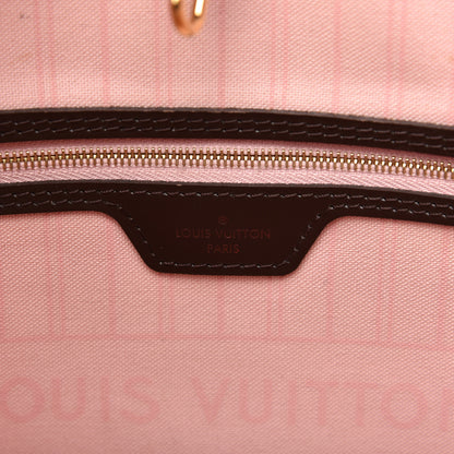 Louis Vuitton Damier Ebene Neo Neverfull MM Rose Ballerine 8 of 9