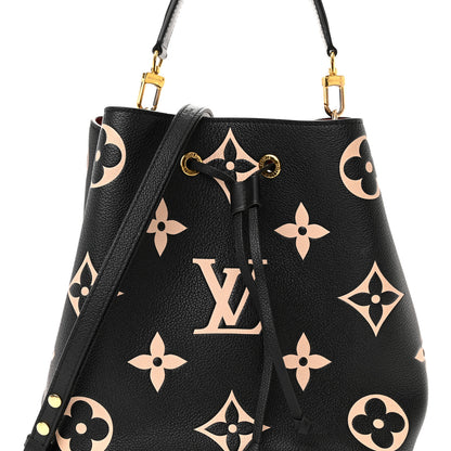 Louis Vuitton Empreinte Monogram Giant Neonoe MM Black Beige 8 of 12